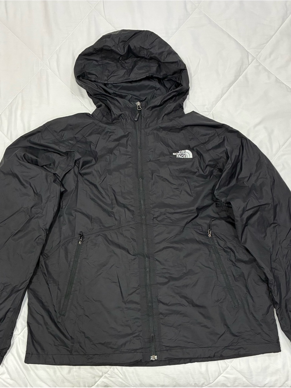 The North Face Black Hooded Windbreaker Jacket